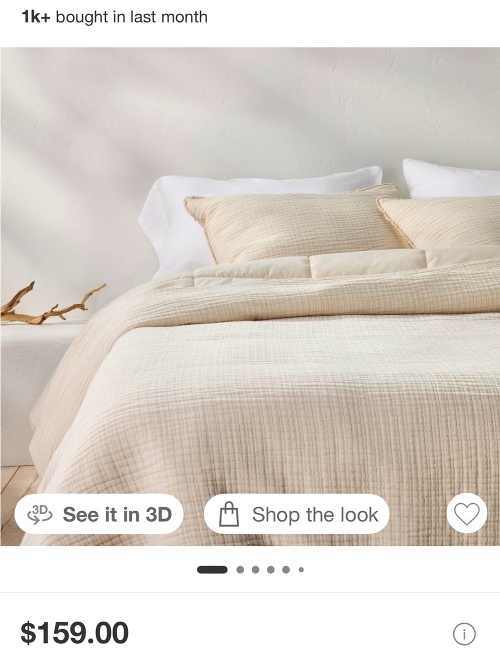 Casaluna Natural Textured Chambray Comforter King/ Cal King
